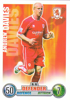 Andrew Davies Middlesbrough 2007/08 Topps Match Attax #198